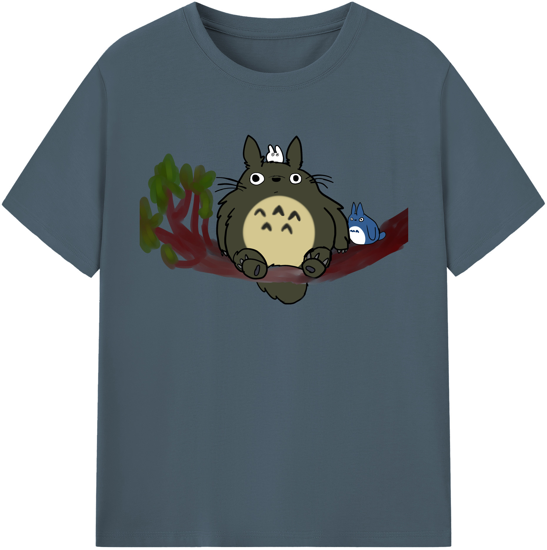 （画像用） となりのトトロ 草壁メイ 草壁サツキ My Neighbor Totoro Satsuki Kusakabe Mei Kusakabe 綿100％半袖Tシャツ（フロントプリント）